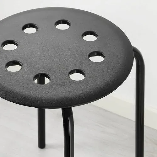 Vista 4 de Ikea Marius Steel - Taburete con recubrimiento en polvo epoxi (negro), juego de 1