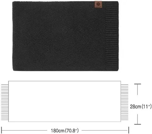 Vista 14 de Bufanda de punto de lana, gorro de esquí, guantes táctiles para invierno, para mujer y hombre