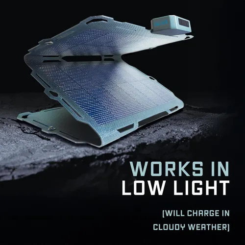 Vista 3 de Dark Energy Spectre - Panel solar plegable de 18 W Energía solar portátil carga dispositivos USB-C y USB-A Resistente a golpes e impactos