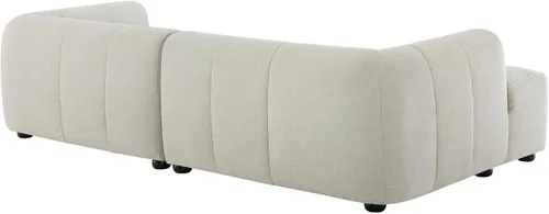 Vista 7 de Modway Liana Sofá modular orientado hacia la izquierda con chaise in Linen – Moderno sofá modular – Sofá modular moderno – Tumbona tapizada de tela