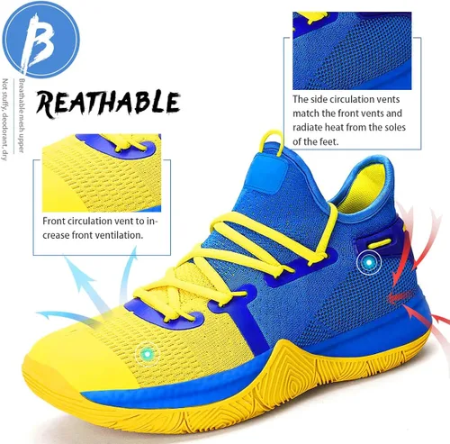 Vista 3 de WETIKE - zapatillas de básquetbol antideslizantes para niños y niñas, zapatillas para correr al aire libre (niños pequeñosniños grandes)