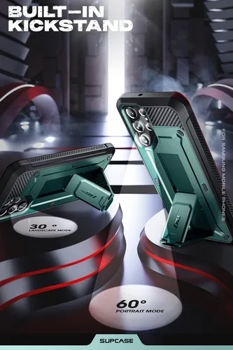 Vista 4 de SUPCASE Funda para Samsung Galaxy S22 Ultra con soporte, [Unicorn Beetle Pro] [2 marcos frontales]