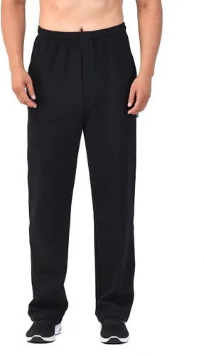 Vista 5 de Men's Front Zip Open-Bottom Sports Pants Sweatpants Trousers