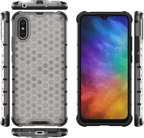 Vista 173 de Pzwoxukhov Funda compatible con Redmi A1, compatible con Redmi A2 Honeycomb Anti-caída Absorción de Golpes Negro