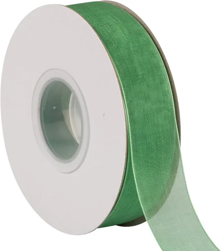 Vista 22 de Cinta de organza transparente de 1-1/2 pulgadas, cinta de gasa verde manzana brillante para manualidades, decoración de fiesta de boda, envoltura