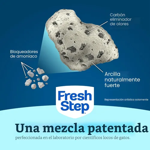 Vista 11 de Fresh Step Clean Paws Arena para gatos con frescura Febreze, Arena aglomerante avanzada para múltiples gatos con bajo seguimiento, 37 libras