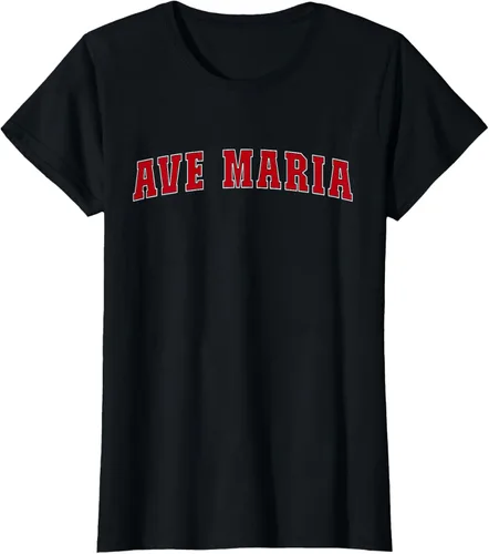 Vista 42 de Ave Maria FL Florida - Camiseta, Negro