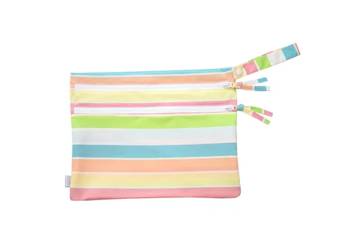 Vista 23 de BapronBaby Adventure Awaits - Bolsa impermeable con dos bolsillos con cremallera, reutilizable para la hora de comer, pañales, cochecitos