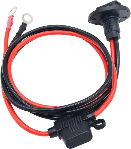 Vista 2 de Conector de cable de extensión de conector SAE a junta tórica de 39.3 pulgadas 10 AWG con 5 fusibles, compatible con generador solar, generador
