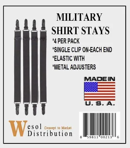 Vista 4 de Super Shirt Stays by Wesol Distribution Ligas estilo militar 4
