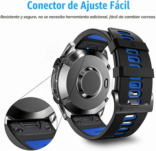 Vista 3 de ZPJPPLX Correa Quickfit de 0.866 pulgadas compatible con Garmin Fenix 8/7/6 epix Pro, correa de silicona para Fenix E/5 Plus/5/tactix quatix 8 7