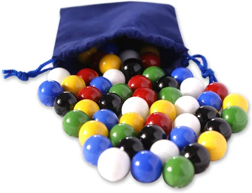 Vista 7 de Bolsa de 60 canicas de vidrio para damas chinas, 5/8" (16mm) de diámetro