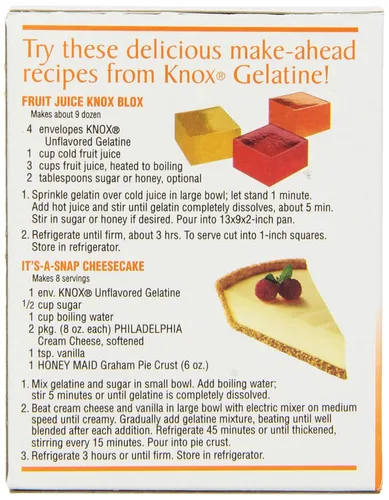 Vista 3 de Knox Gelatina sin sabor, 4 unidades (paquete de 12)