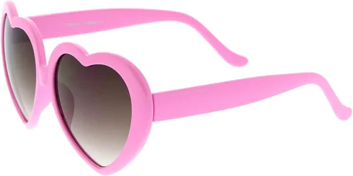 Vista 3 de zeroUV Gafas de sol de gran tamaño con forma de corazón con lentes degradadas para mujer de 55