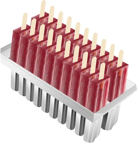 Vista 10 de Kit de moldes para paletas de hielo, soporte de palitos de paletas de hielo de acero inoxidable, molde independiente de 3.00 oz/0.19 libras