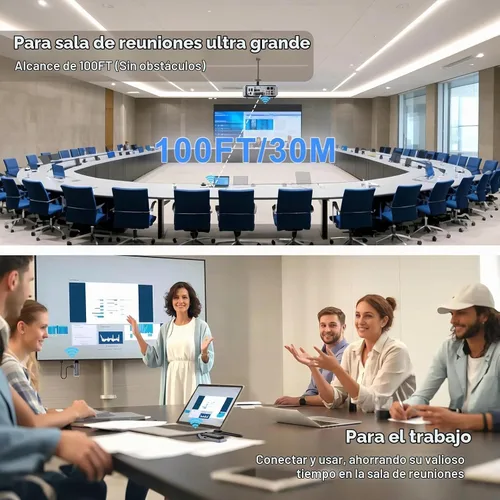 Vista 4 de Kit de transmisor y receptor HDMI inalámbrico con disipación de calor, interfaz flexible de 90°, doble banda 2.4G/5G - Transmite video y audio desde