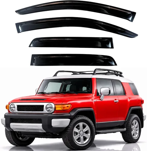 Vista 45 de KPY Protector de lluvia compatible con Ford Bronco 1980-1996, Ford F150 F250 F350, deflectores de ventilación lateral para visera de ventana