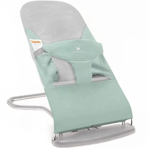 Vista 11 de ComfyBumpy Asiento Ergonómico Rebotador para Bebé - Estuche de Transporte de Viaje Adicional - Silla Rebotadora Segura y Portátil con Posiciones