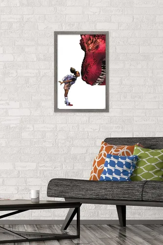 Vista 2 de Trends International Marvel Moon Girl & Devil Dinosaur - Póster de pared de beso, 22.4 pulgadas de largo x 14.7 pulgadas, versión enmarcada
