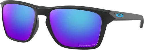 Vista 2 de Polo Ralph Lauren OO9448F Sylas Low Bridge Fit - Lentes de sol rectangulares para hombre color negro matezafiro Prizm iridio polarizado 2283in Negro