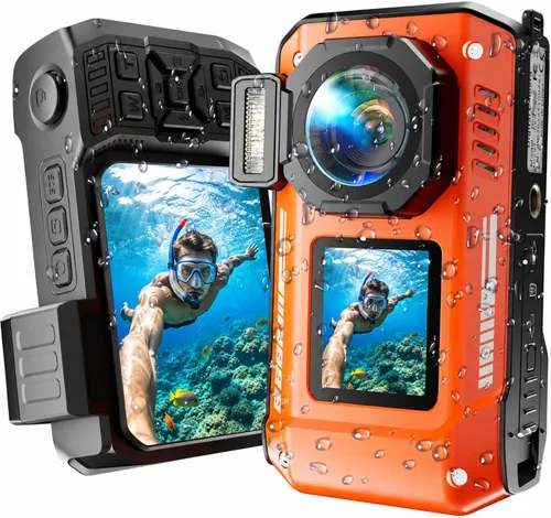 Vista 9 de Maxmango Cámara digital submarina D50 8K -70MP 33FT Cámara impermeable, cámara subacuática para esnórquel, buceo, surf, natación, cámara digital