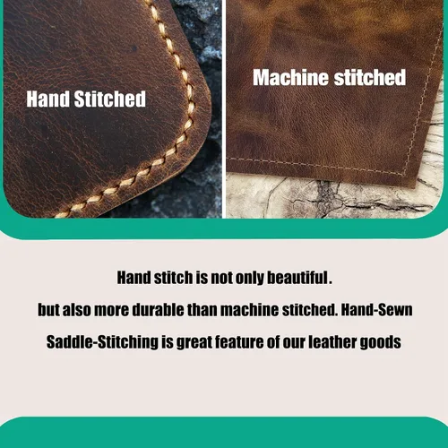 Vista 4 de Funda de cuero personalizada para cuaderno de notas de campo de bolsillo/funda de cuero para notas de campo delgada FA605S