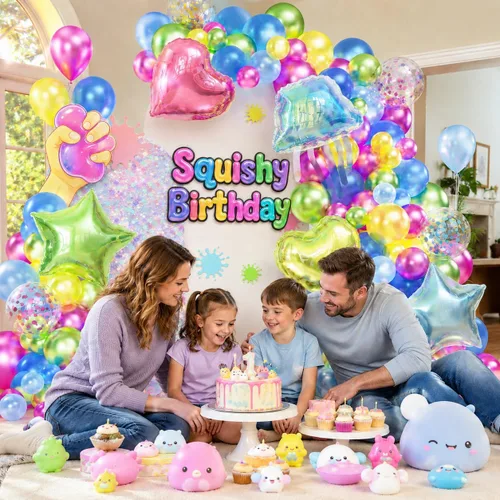 Vista 7 de Squishy Balloon Garland Kit for Fidget-inspired Party Decorations Assorted Pearl Latex Balloons