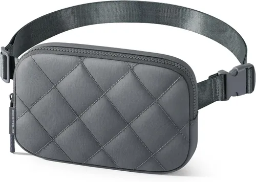 Vista 11 de Riñonera con cremallera bidireccional para mujeres y hombres 1. Negro.