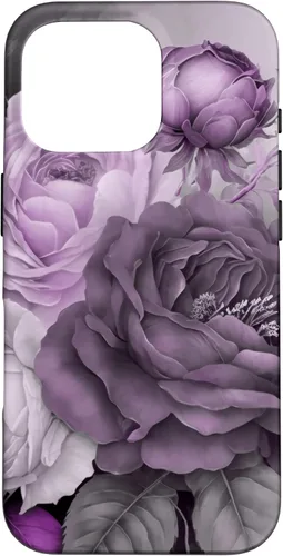 Vista 20 de Purple Watercolor Rose Flower Bouquet on Gray Case for iPhone 17