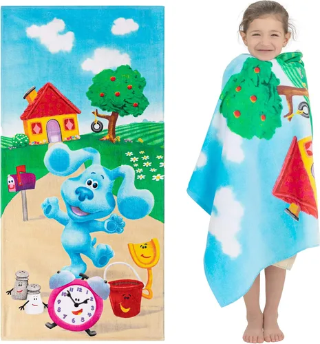 Vista 12 de Barney Classic - Toalla de baño de algodón súper suave para niños, 58 x 28 pulgadas, (producto oficial con licencia) Franco