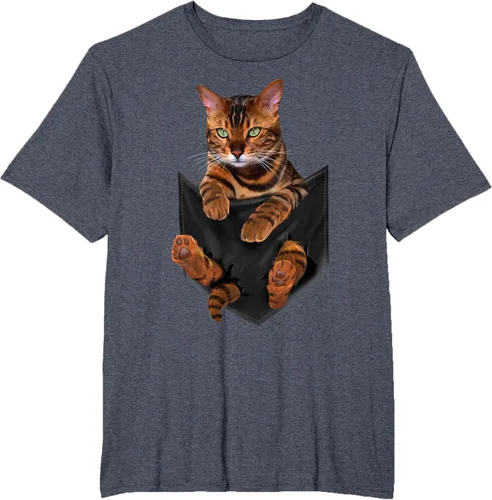 Vista 95 de Camiseta de bolsillo con estampado de tigre y gato Negro