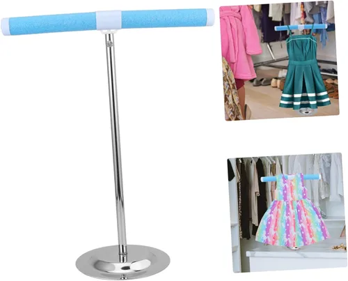 Vista 9 de Cabilock Estante de exhibición de ropa para niños y niñas, soporte en forma de T para ropa y material, diseño compacto para cuarto de bebé