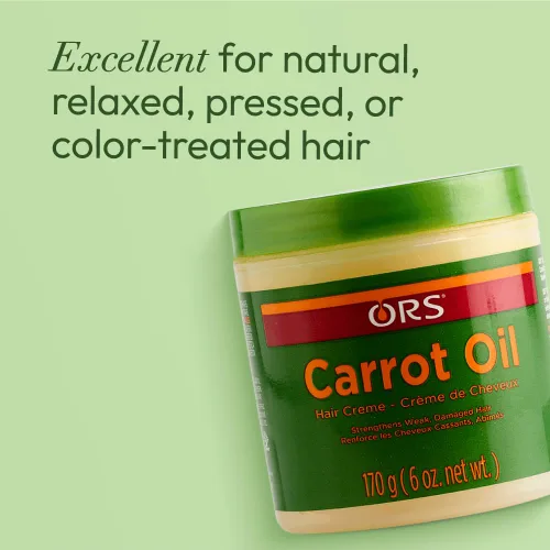 Vista 5 de ORS Crema capilar con aceite de zanahoria para cabello débil y dañado, 6 onzas