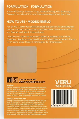 Vista 7 de Veru Wellness Parche B12 - Energy Boost (paquete de 2) - Parche B12 de 120 días - Sin cafeína
