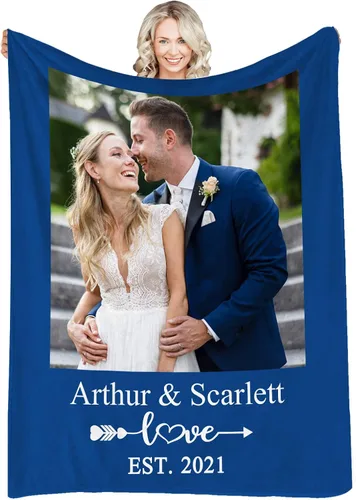Vista 19 de Manta personalizada con fotos, texto, fotos personalizadas, mantas para adultos y niños, cumpleaños familiar, 1 foto, 50 x 40 pulgadas