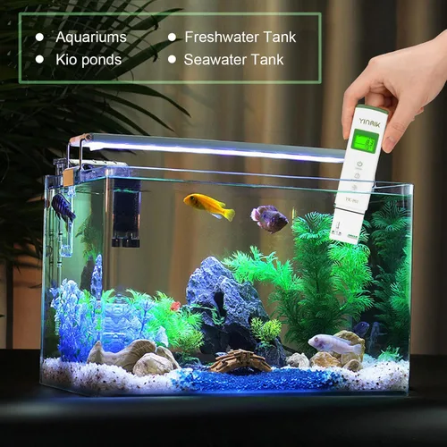 Vista 4 de Medidor de pH Agua TDS Tester Combo Pool pH Tester EC Test Hidroponía Medidor profesional de pH PPM para piscina SPA Hidroponía Acuario Hogar