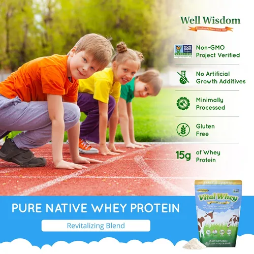 Vista 4 de Well Wisdom - Vital Whey Natural Sabor Cacao 600g (21oz) [Salud y Belleza]