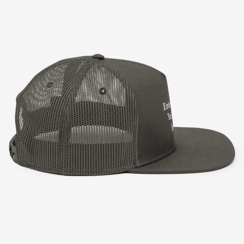 Vista 7 de Otto - Gorra de malla personalizada con cierre de espalda con texto bordado en la parte trasera de tu propio texto con billetes planos, gorras