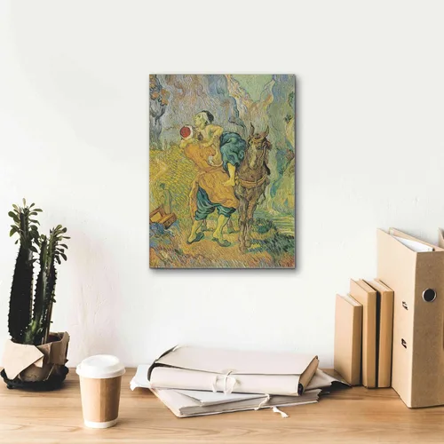 Vista 8 de Epic Graffiti 'Der Barmherzige Samariter' por Vincent Van Gogh, lienzo de arte de pared giclée, 12 x 16 pulgadas