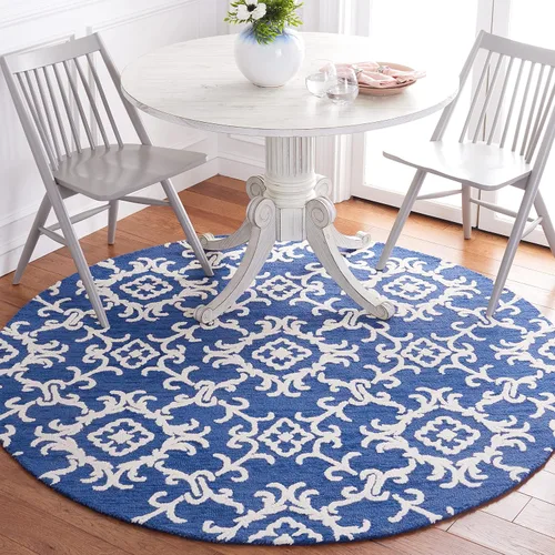 Vista 29 de SAFAVIEH Blossom Collection BLM104A - Alfombra decorativa de lana de alta calidad, hecha a mano, 2 x 3 pies, color gris/marfil