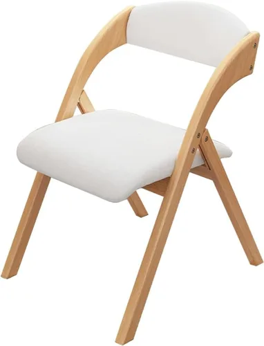 Vista 7 de Sillas plegables con asientos acolchados, silla de comedor cómoda para el hogar, silla de aprendizaje con respaldo cómodo individual en el balcón