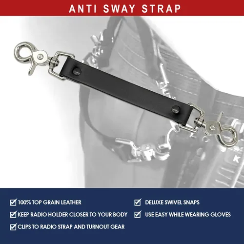 Vista 2 de Boston Leather Boston - Correa anti-balanceo - 5425-1, Negro