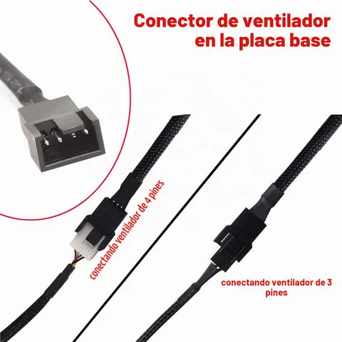 Vista 3 de Gebildet 10 piezas de cable de extensión de ventilador PWM de 4 pines, conector de energía, estuche macho a hembra para computadora, compatible