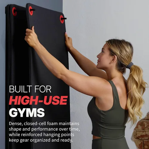 Vista 2 de SPRI Hanging Exercise Mats for Gyms, Closed-Cell Foam Yoga & Fitness Mats with Grommets, Thick Workout Mats for Studios & Group Fitness Classes