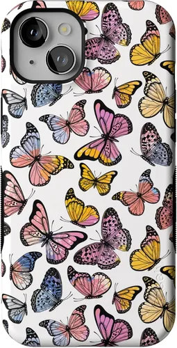Vista 45 de Casely Funda para iPhone 15 Plus Todas las cosas divertidas Diversión en días laborables Diseño protector audaz Compatible con MagSafe