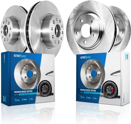 Vista 106 de Detroit Axle - Rotores de freno para Chrysler 200 2015 2016 2017, Rotores de freno de disco de reemplazo: 12.01" pulgadas delantero y 10.95