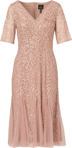 Vista 5 de Adrianna Papell Vestido midi con cuentas para mujer