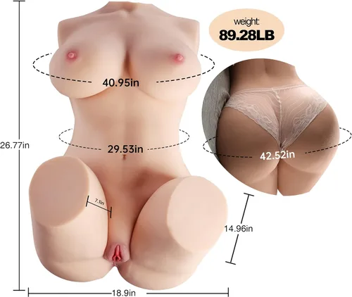 Vista 2 de Muñeca sexual súper enorme de 89.28 libras, Masturbador masculino con pechos grandes, muñeca anal vaginal para adultos, juguete sexual realista