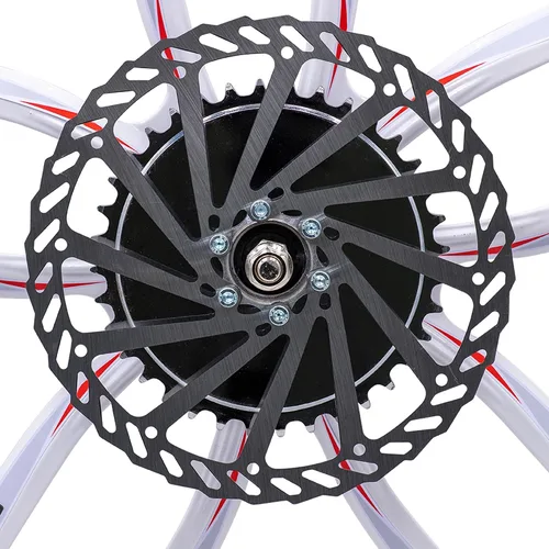 Vista 5 de BBR Tuning Llantas de bicicleta de 26 pulgadas – Juego de ruedas resistentes de llanta de estrella roja – Ruedas de bicicleta de montaña Beach