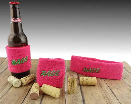 Vista 4 de Funny Guy Mugs Conjunto de bandas para el sudor unisex (3 unidades 1 diadema y 2 muñequeras)
